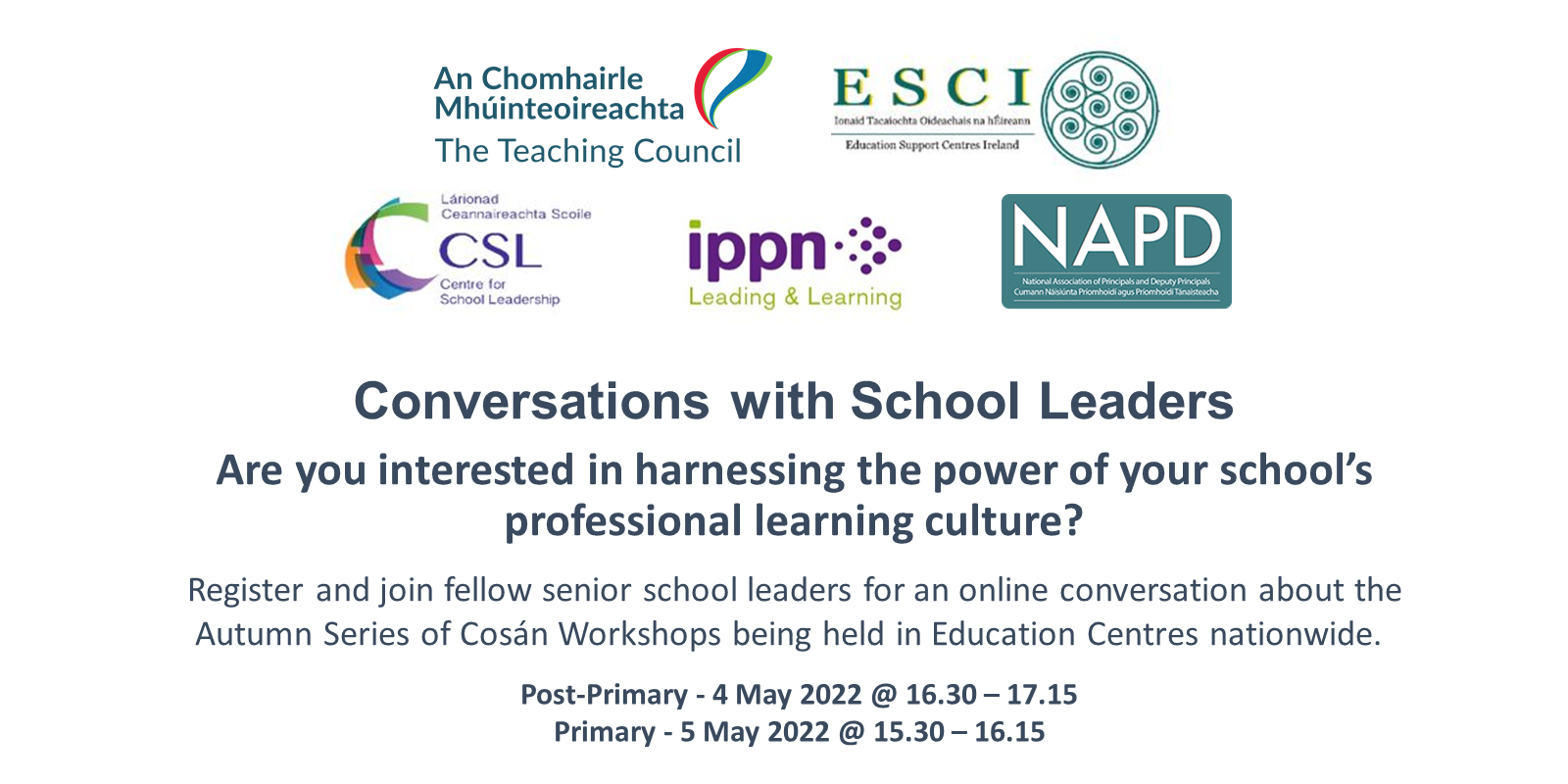 Conversations with School Leaders Graphic