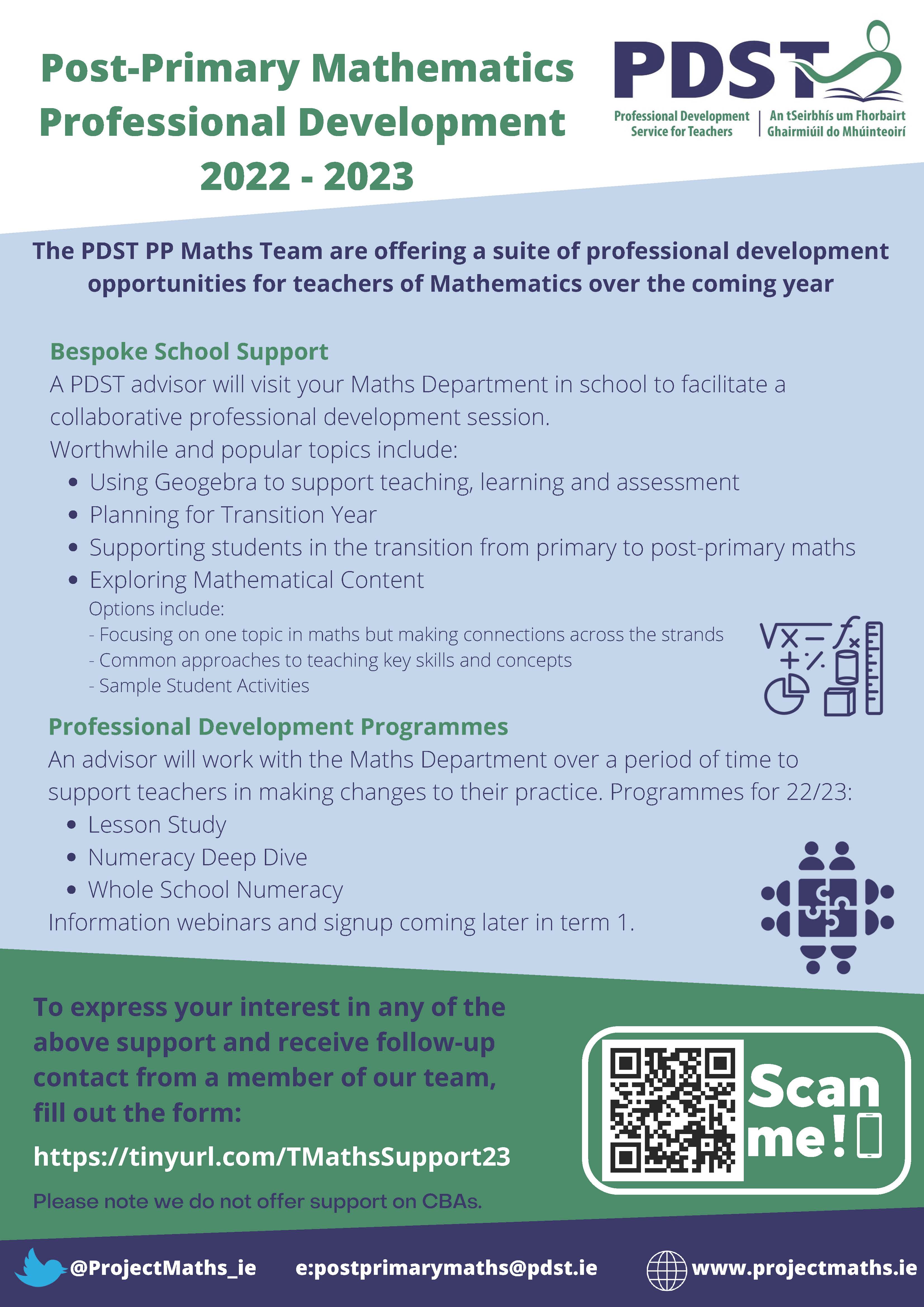 PDST PP Maths Professional Development 2022 23 Page 1