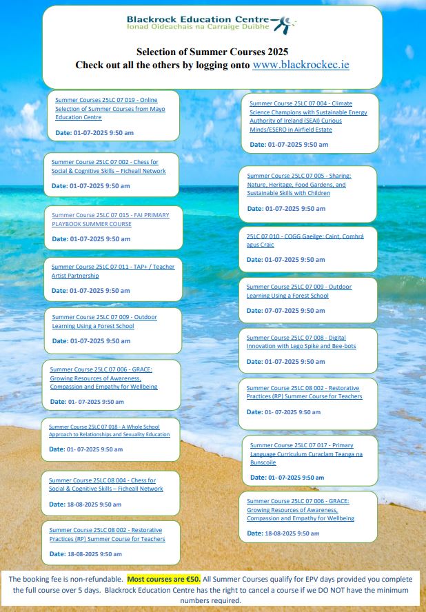 summer courses latest flyer