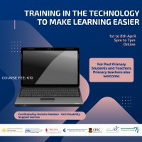 25LC 04 006 SG - Training in the Technology to Make Learning Easier - 2 session course 
